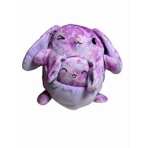2020 Squishmallows Kellytoy 8" Lilac The Bunny & 4.5" Baby Plush Doll Toy Mommy